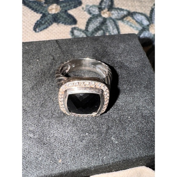 David Yurman ‎Albion Ring
Sterling Silver Black Onyx Diamonds, SZ 6 - Picture 8 of 13